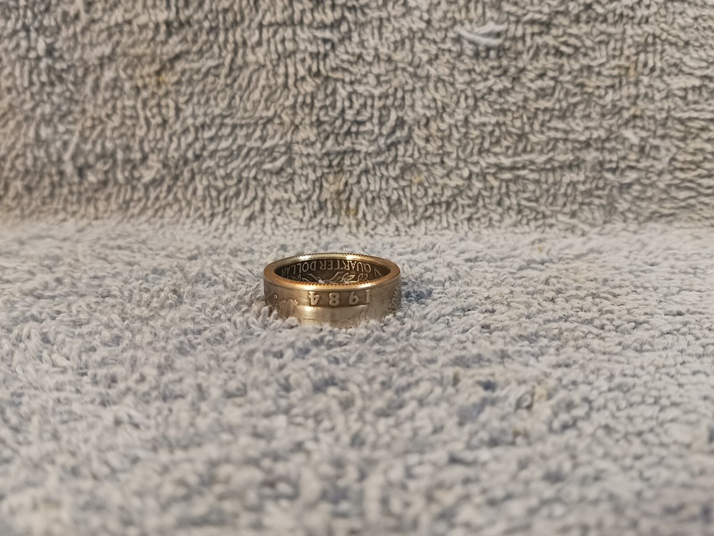 1984 Washington Quarters, Handmade Coin Ring, Size 7