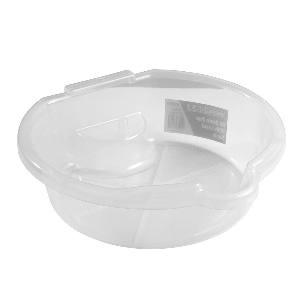 87013 Oil Drain Pan Clear with Level Scale