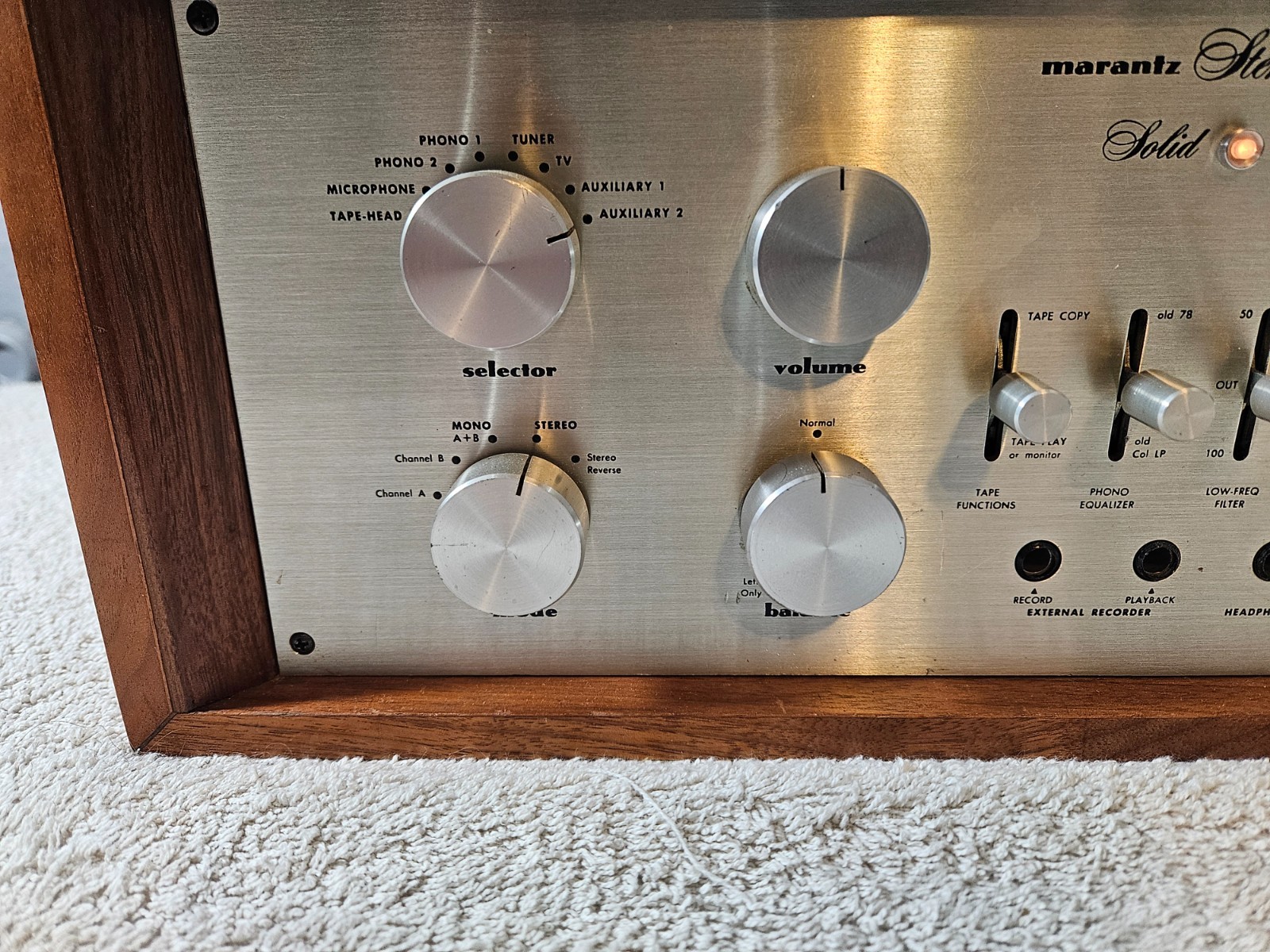 Marantz 7T Console pre-amplifier. See it play!