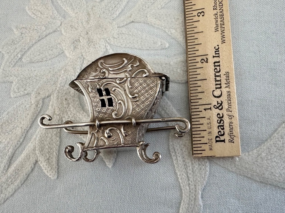 Vintage Silver Palanquin Curio Box