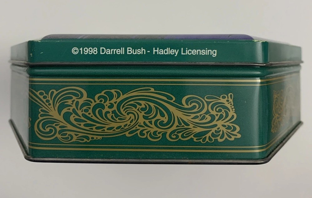 1998 Darrell Bush Empty Tin Container 6” DUCKS Pattern “In From The Woods”