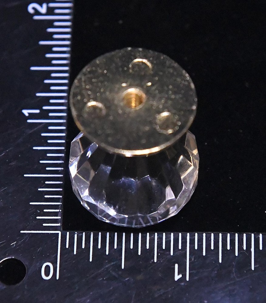 4 NEW UNUSED FACETED LUCITE DRAWER PULLS KNOBS