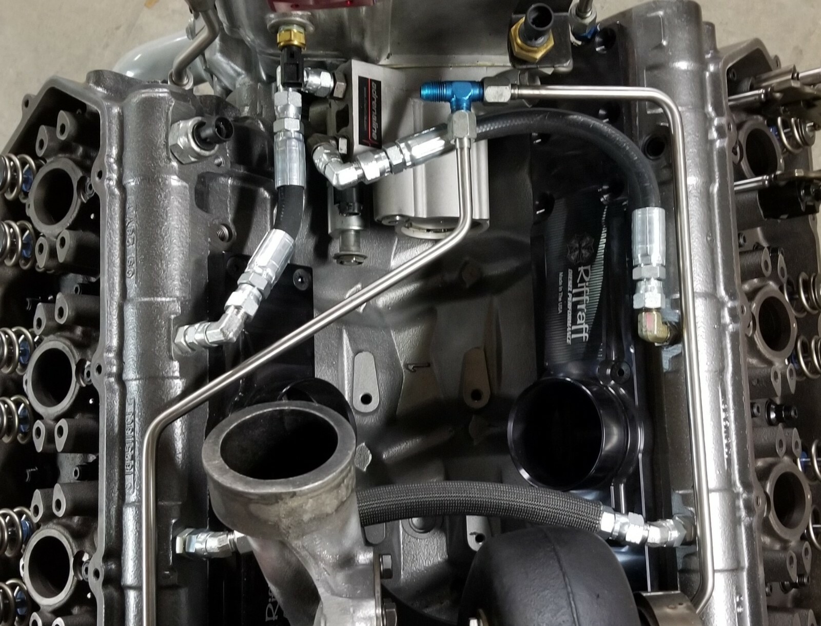 94-97 OBS Ford 7.3L Powerstroke Replacement HPOP Oil Hoses Set With Crossover