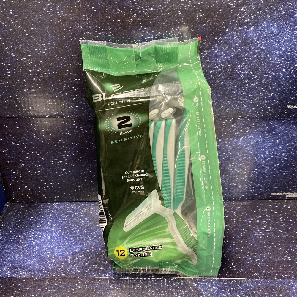 CVS Pharmacy Blade 2 Sensitive Razors for Men 12 Disposable