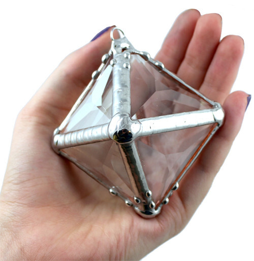 Octahedron Rainbow Water Prism (4")