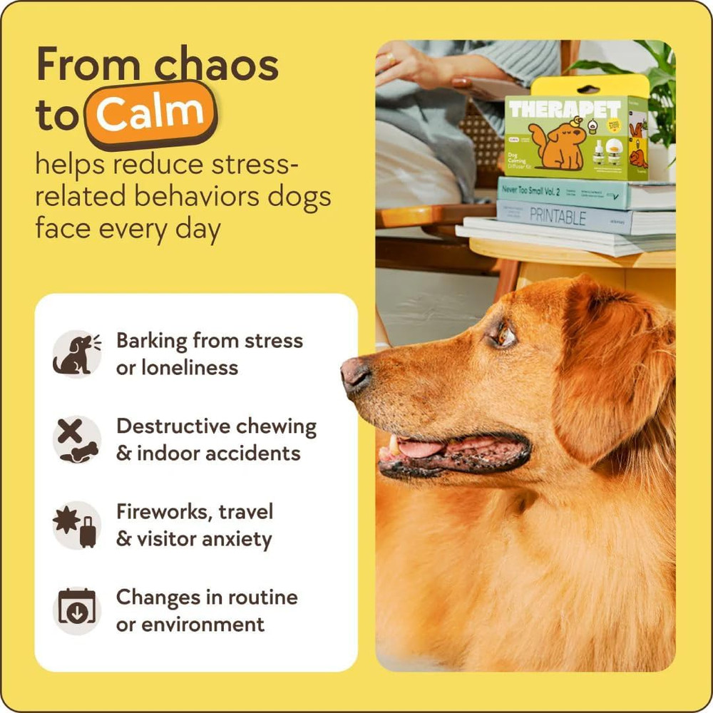 Dog Calming Diffuser Refill Kit (2-Pack, 60-Day Supply) Dog Pheromone Refills fo