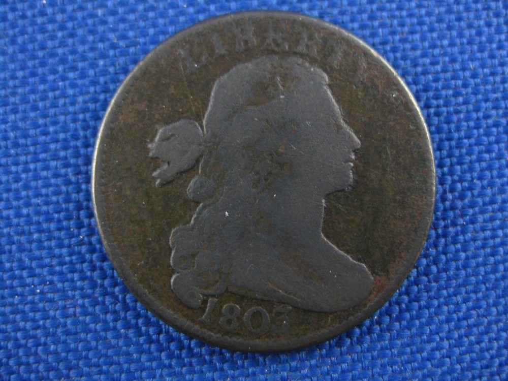 1803 DRAPED BUST COPPER LARGE CENT COIN