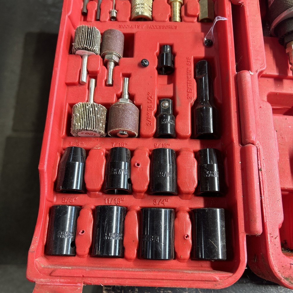 Mastergrip 77 pc Air Tool Set Missing Some Impact Spanner Die Grinder Ratchet ++