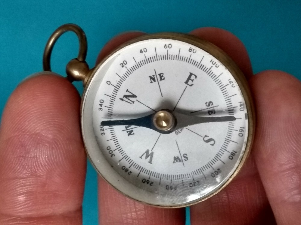 Brass Magnetic Compass, German.