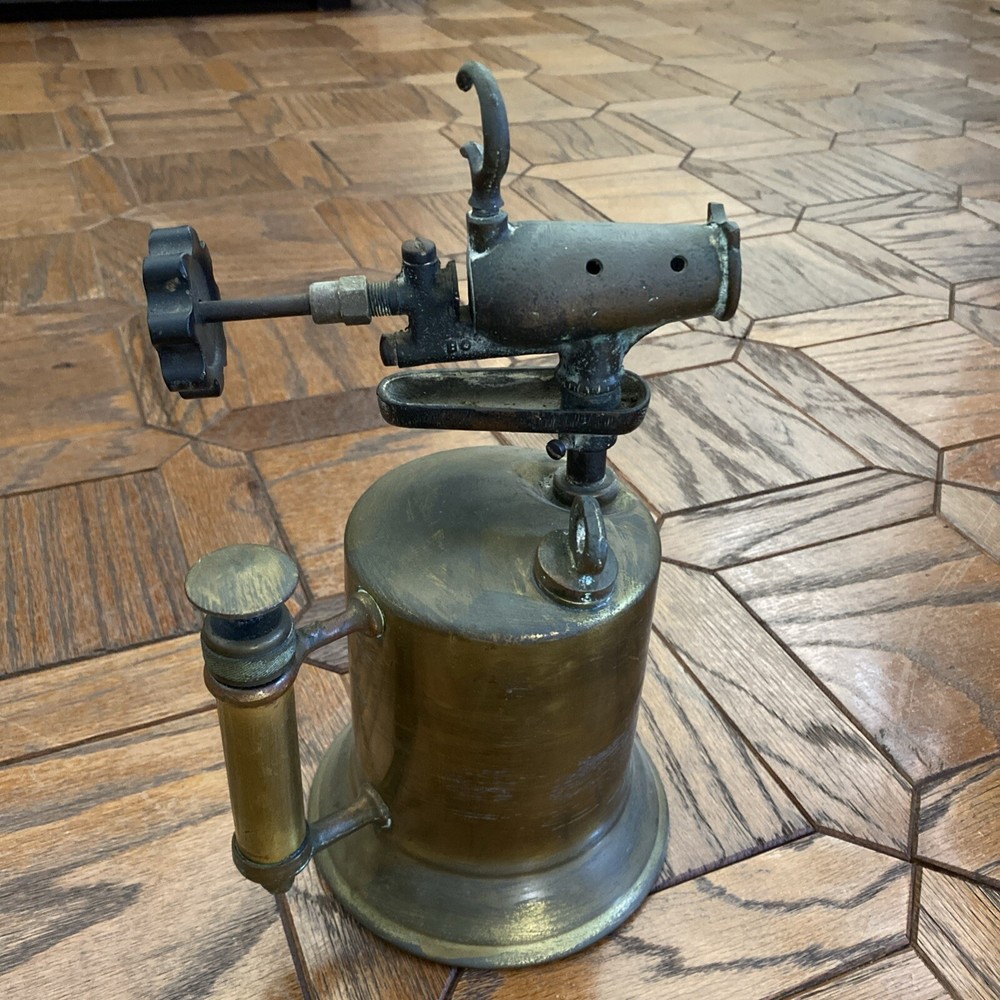 Antique Kant-Rust Solid Brass Blow Torch Welding Soldering Tool