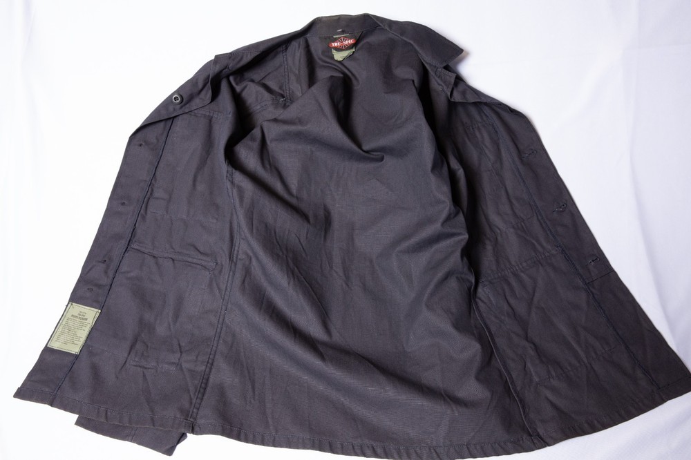 Tru-Spec BDU Coat Tactical Jacket Black Extra Small Long