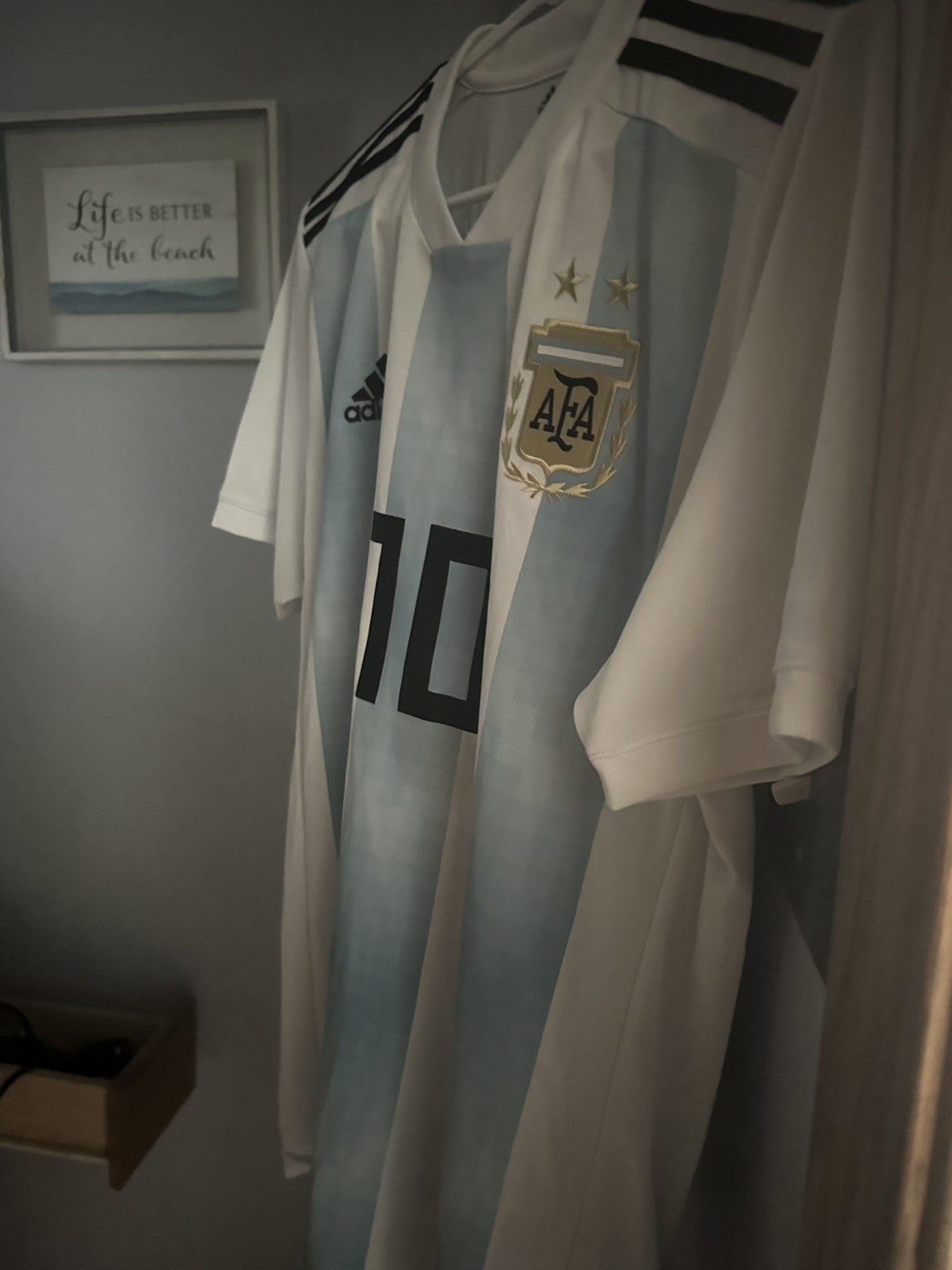 Messi Argentina 2018 - 2019 Home Soccer Jersey Football Shirt Men Size M BQ9324