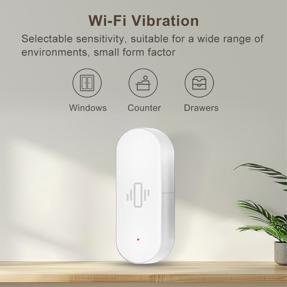 WiFi Vibration Sensor TY APP Remote Control Vibration Drop Alarm Detector Smart
