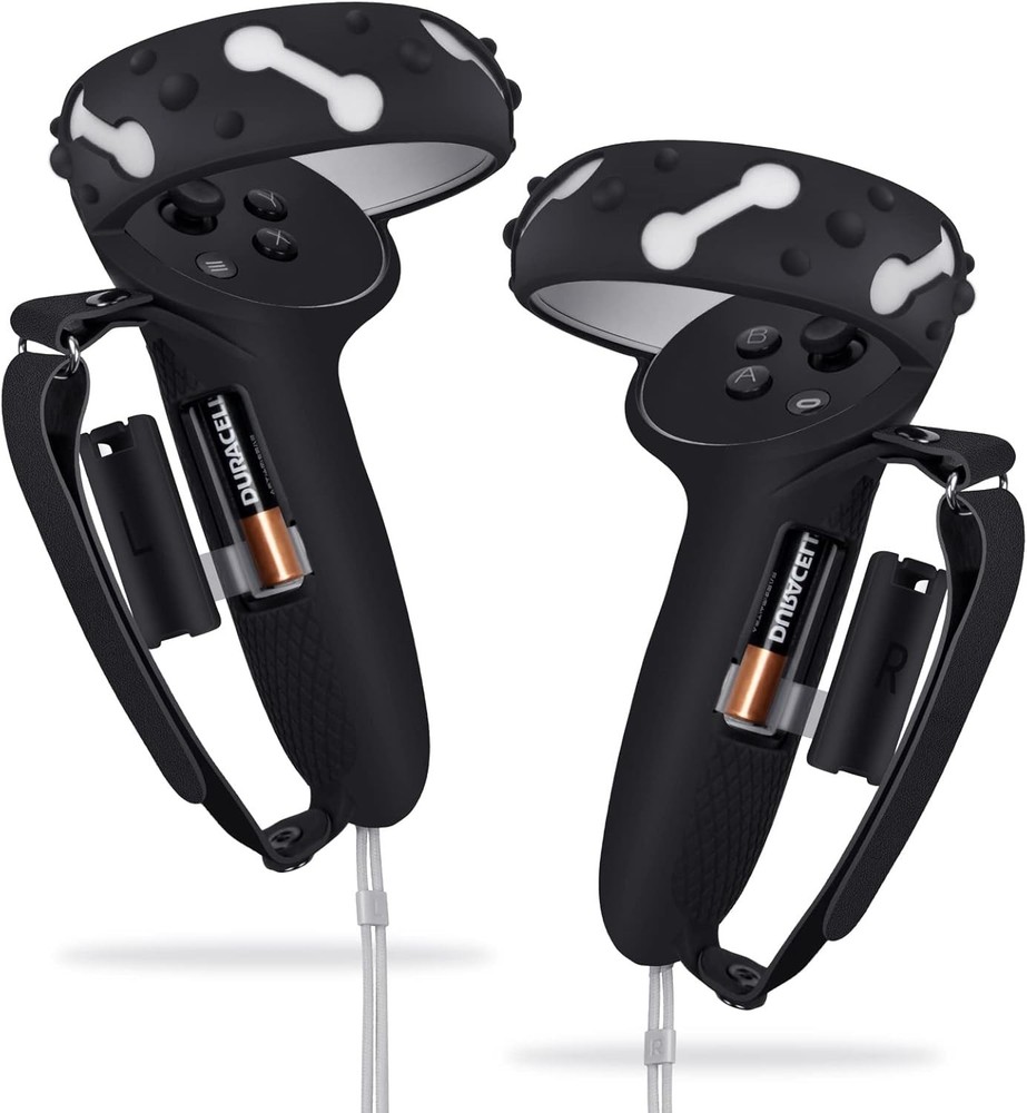 Controller Grips for Oculus Quest 2, Extended Silicone VR Grips Cover Protector