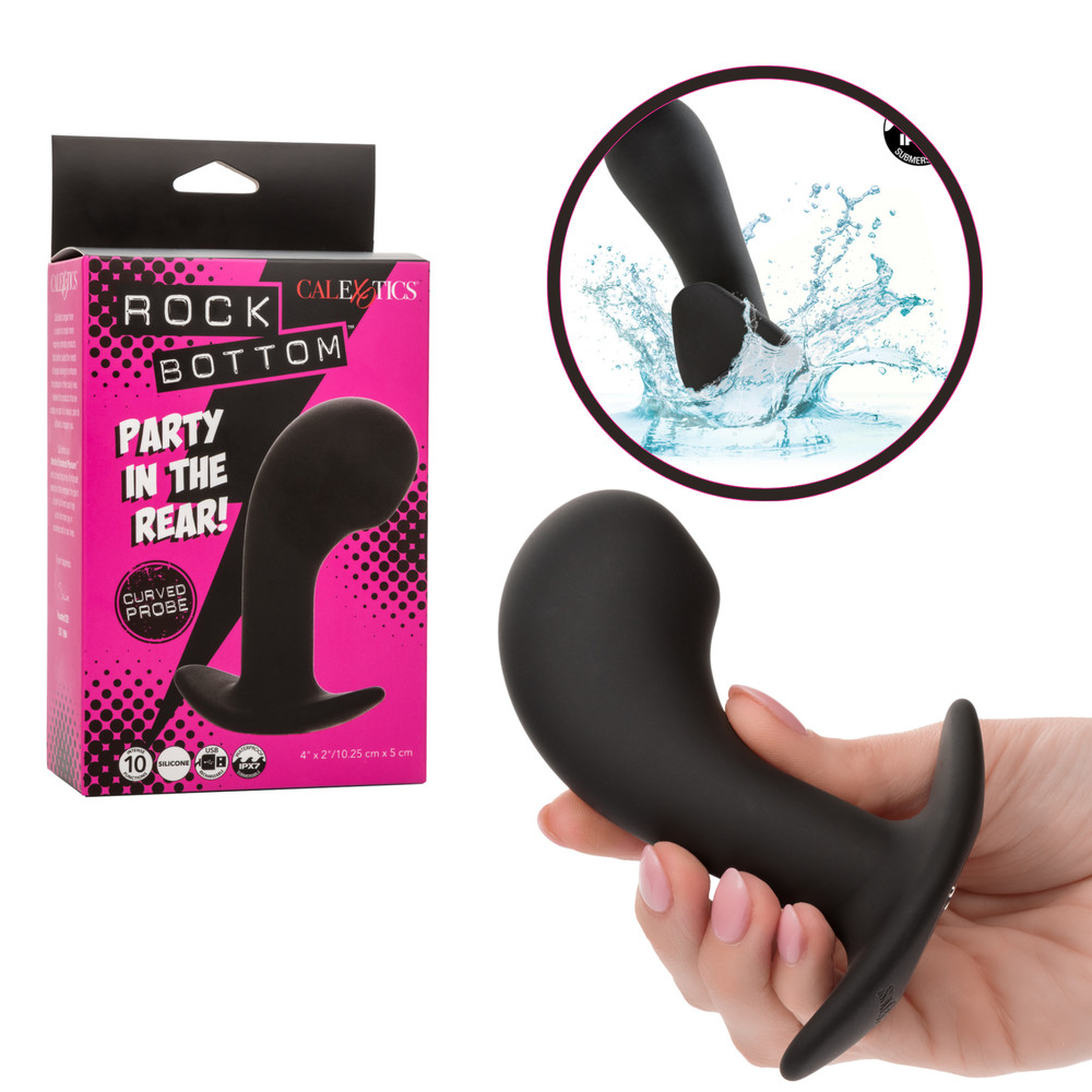 Vibrating Rechargeable Anal Butt Curved Plug Multi-Speed Prostate Stimulator