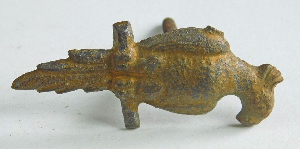 Pair asymmetrical Parrot picture hanging screws.