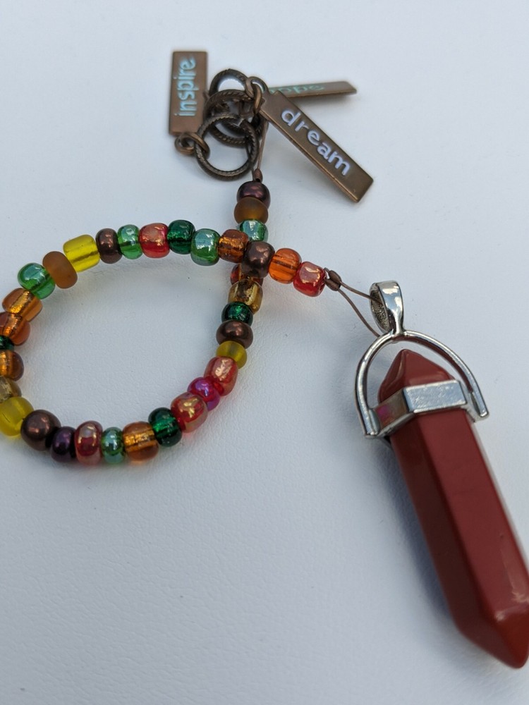 Red Jasper Inspiration Pendulum (Reiki blessed, hand-crafted)
