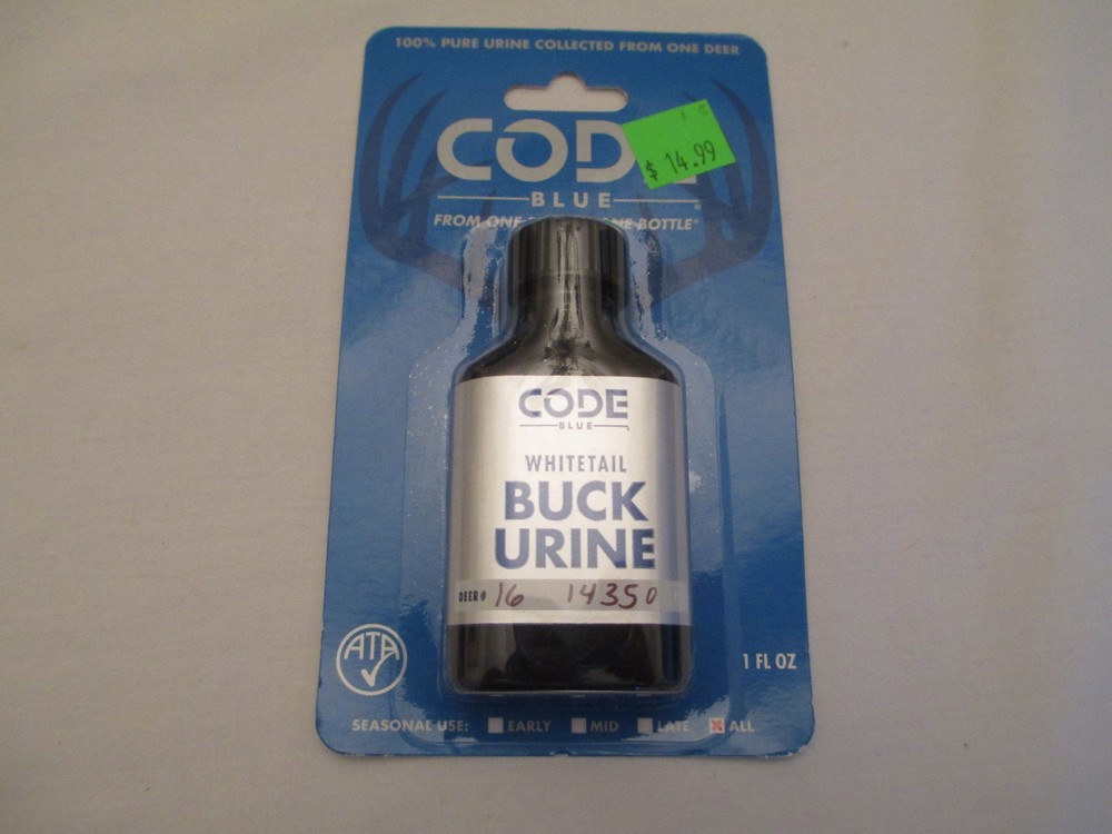 CODE BLUE WHITETAIL BUCK DEER UNRINE - 1 oz OUNCE BOTTLE  0A1003