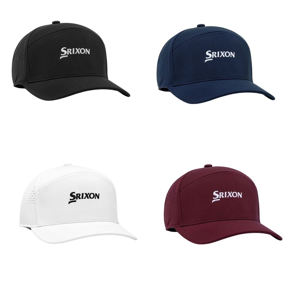 Srixon Mens Flat Front Tech Hat Snapback Golf Cap - New 2026