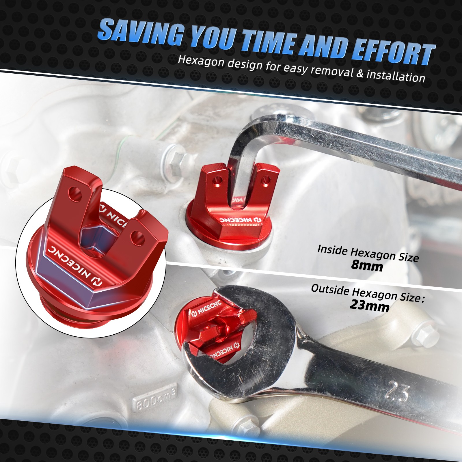 Aluminum Oil Filler Cover Cap For Honda TRX450ER / TRX450R 2006-2014 Model Red