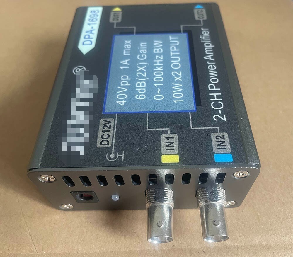 DPA-1698 40Vpp 2CH DC Power Amplifier for DDS Function Signal Generator