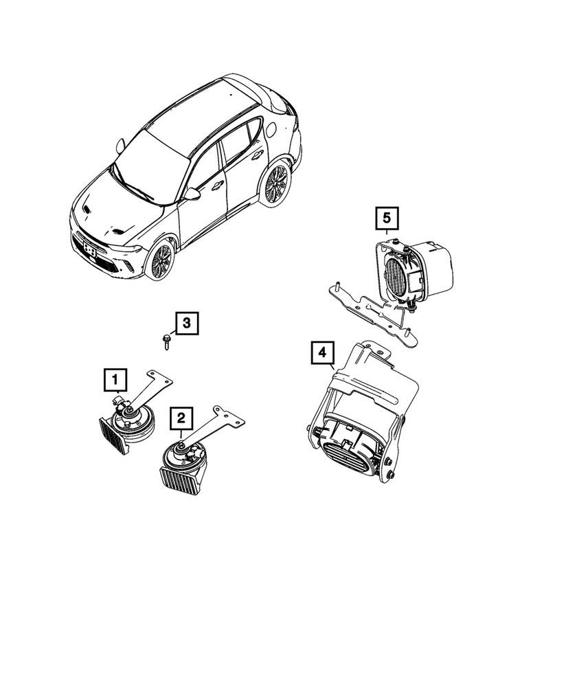 Genuine Mopar Horn 68616567AA