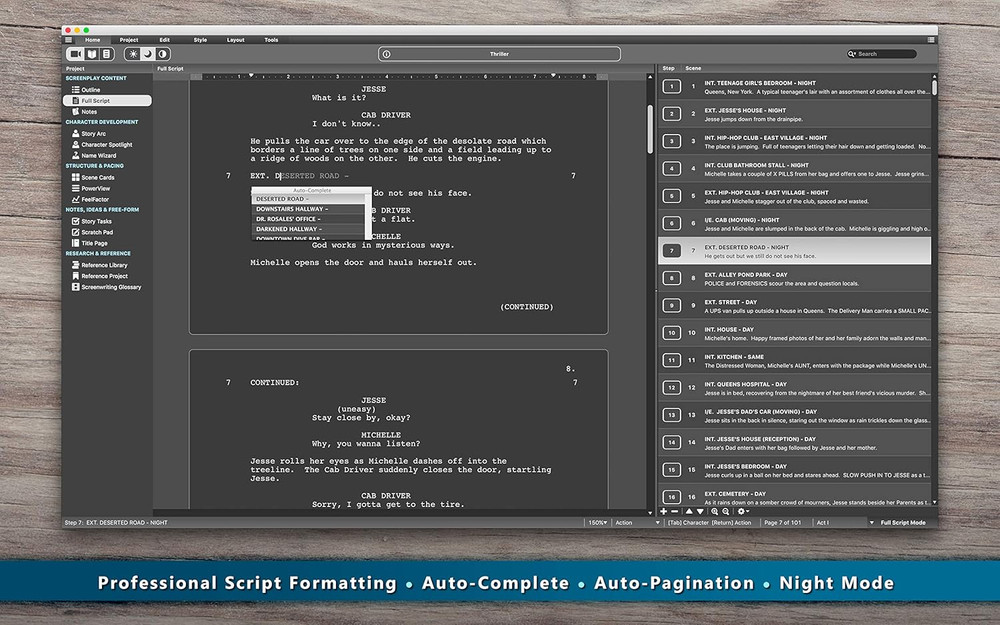 - Creative Writing Software for Screenwriters & Novelists