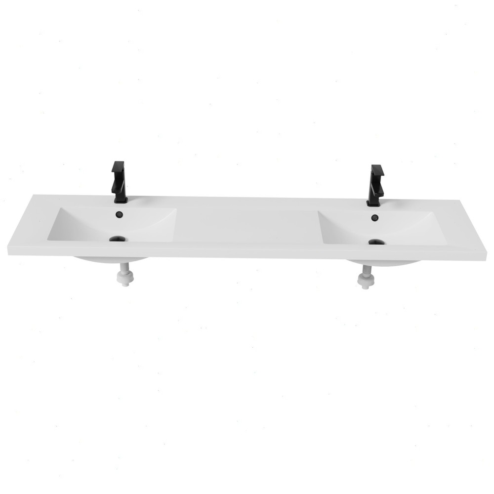 72" Double Sink Vanity Top Undermount Bathroom Sink