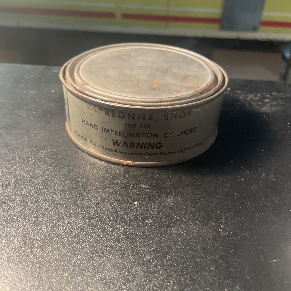 Vintage WWII - Shoe Boot IMPREGNITE Dubbing Grease, USGI - FUN!