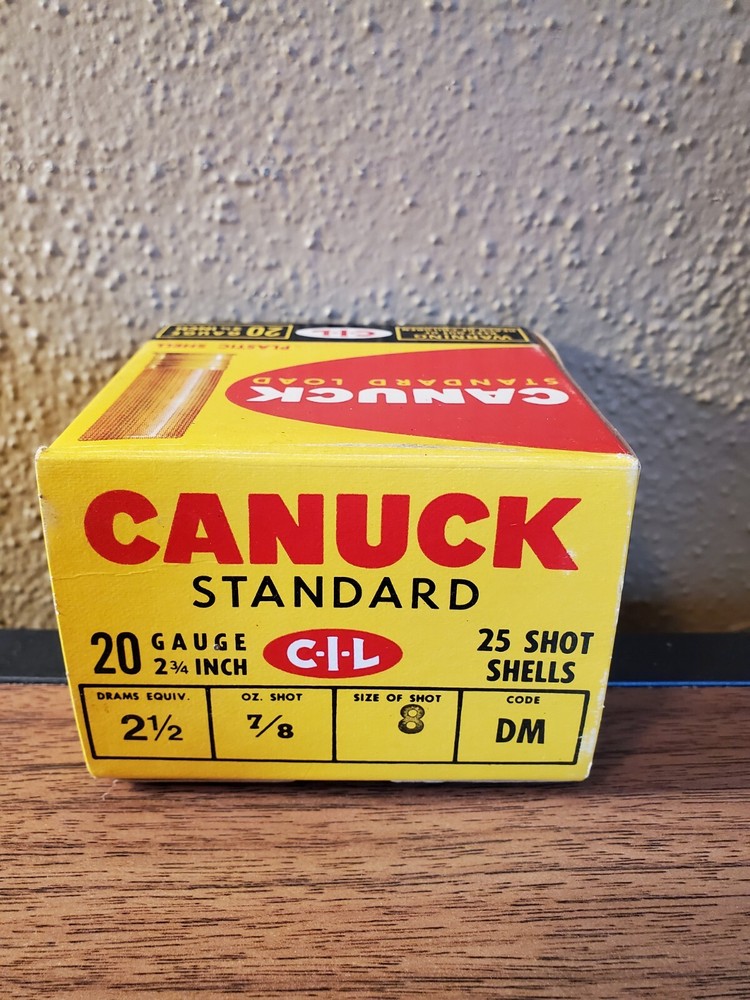 Canuck Standard Load 20 Gauge Empty Shotgun Shell Box