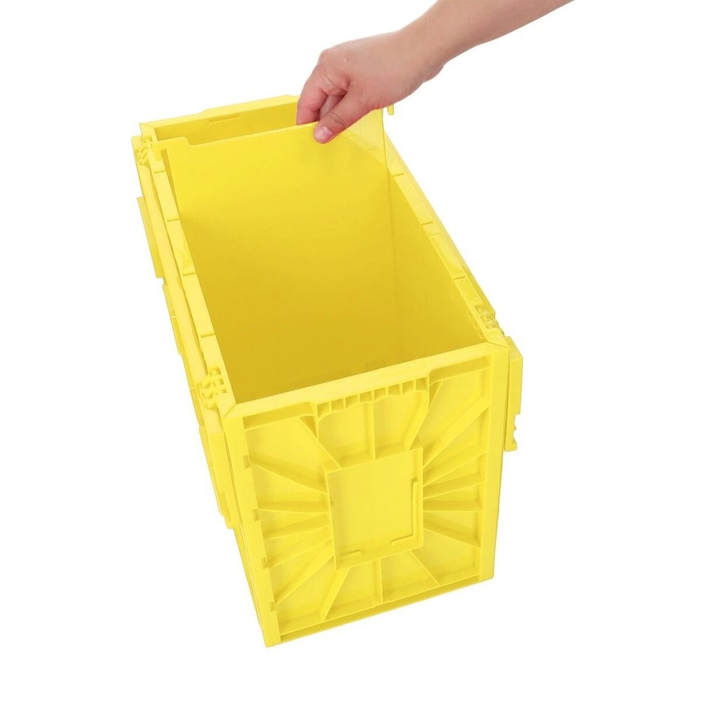 x2 BCW Short Comic Book Bins Heavy Duty Stackable Plastic Boxs Hold 150 Yellow