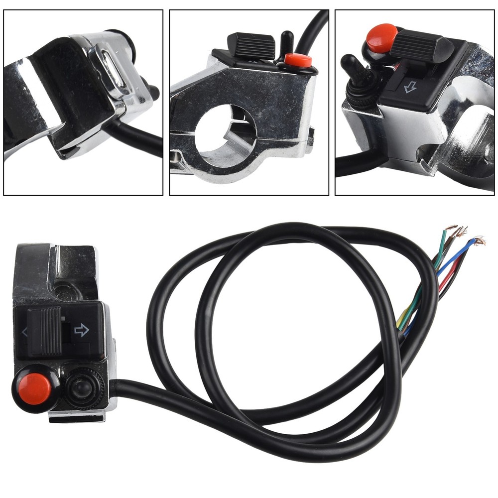 Handlebar Switch Motorcycle 50cm Cable 7/8\" ABS Plastic Left Pratical