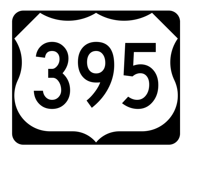 US Route 395 Sticker Decal