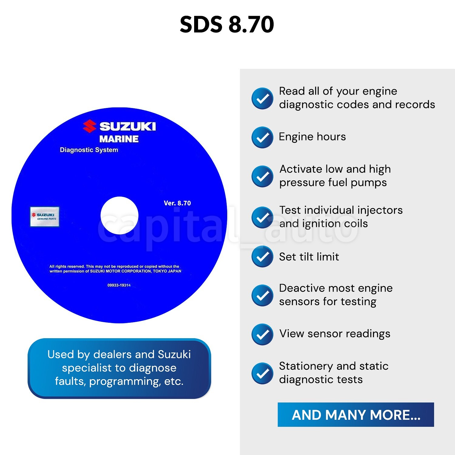 For Suzuki Outboard Boat Marine Diagnostic USB Cable Kit SDS 8.70