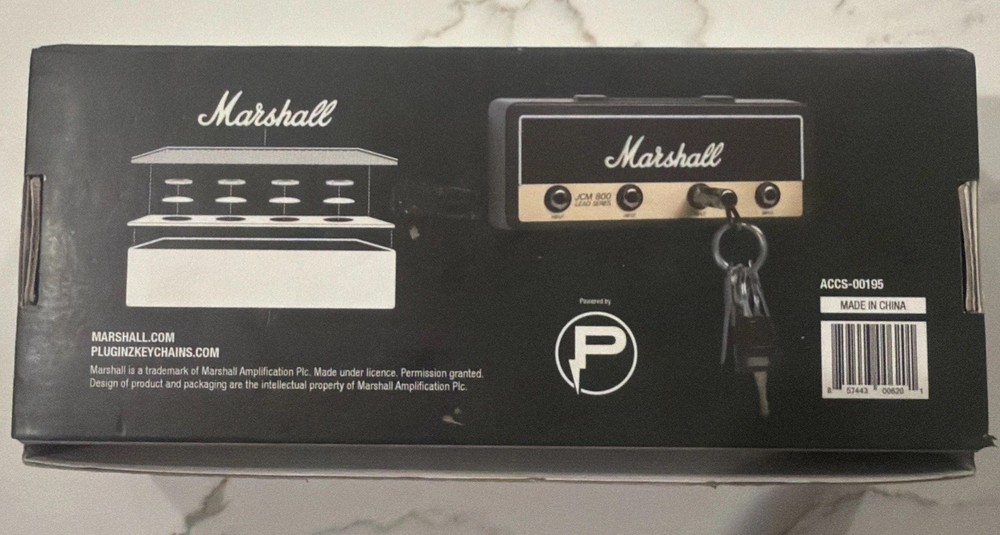 Pluginz Marshall Standard Jack Rack 2.0 Key Holder Black 4 keychains