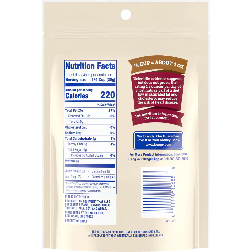 KG Whole Pine Nuts 4 oz - 3 Pack