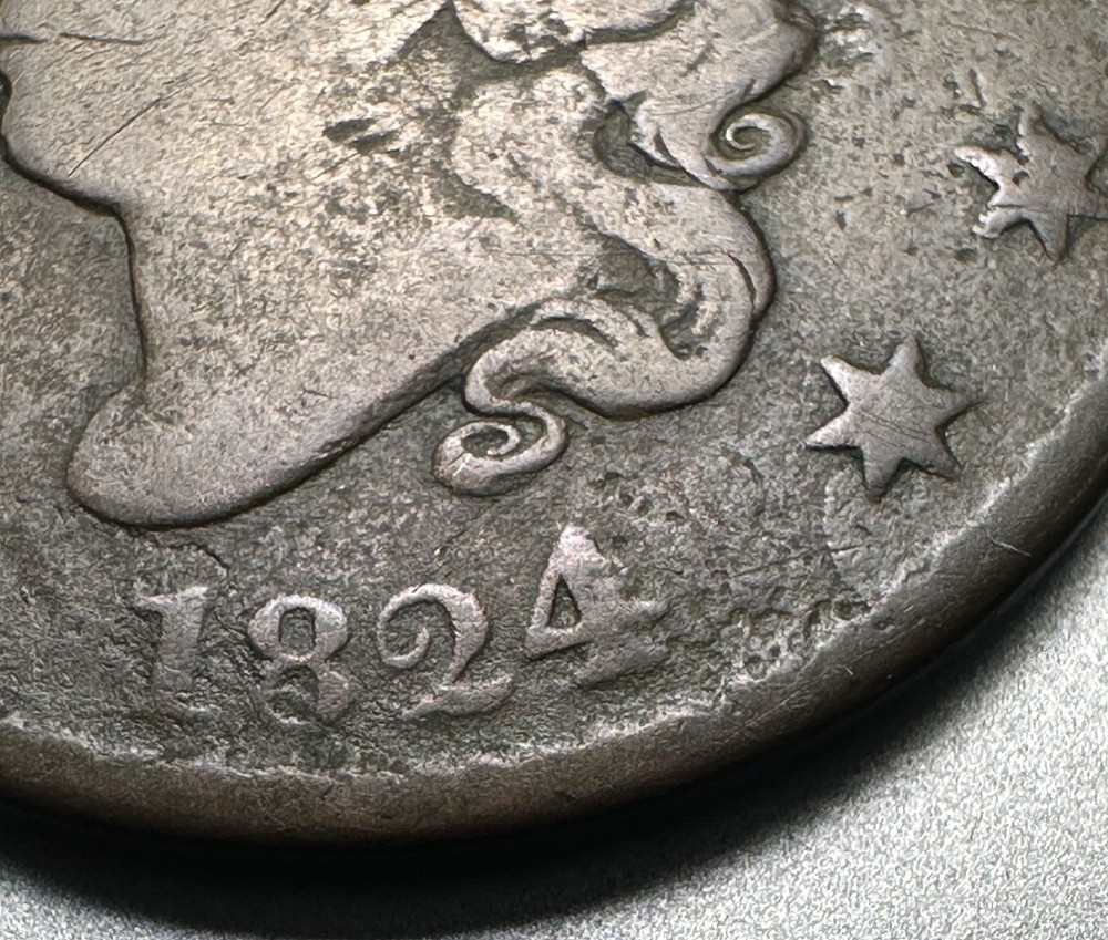 1824/2 LARGE CENT GOOD DETAILS #1991