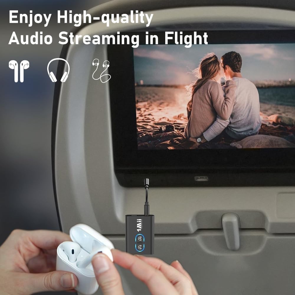 Long-Lasting Bluetooth 5.3 Transmitter for Wireless Headphones & Speakers