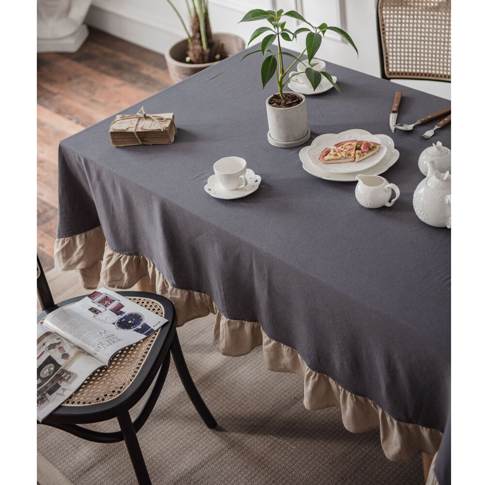 Dust-proof Rectangle Round Tablecloth for Kitchen Dining Room Table Cloth Cover
