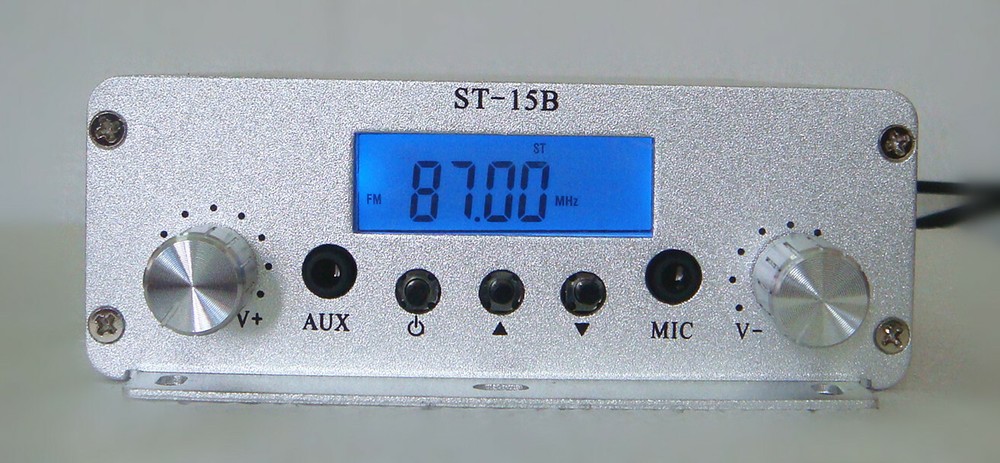 15w FM broadcast transmitter GP antenna+cable+power supply+audio cable 15B