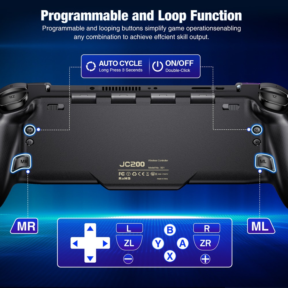 Wireless Joypad Controller,One-Piece Controller for for Nintendo Switch/OLED