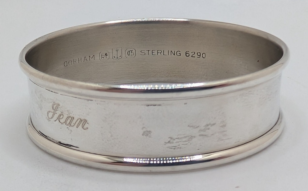 Gorham Sterling Silver Napkin Ring "Jean" name engraving
