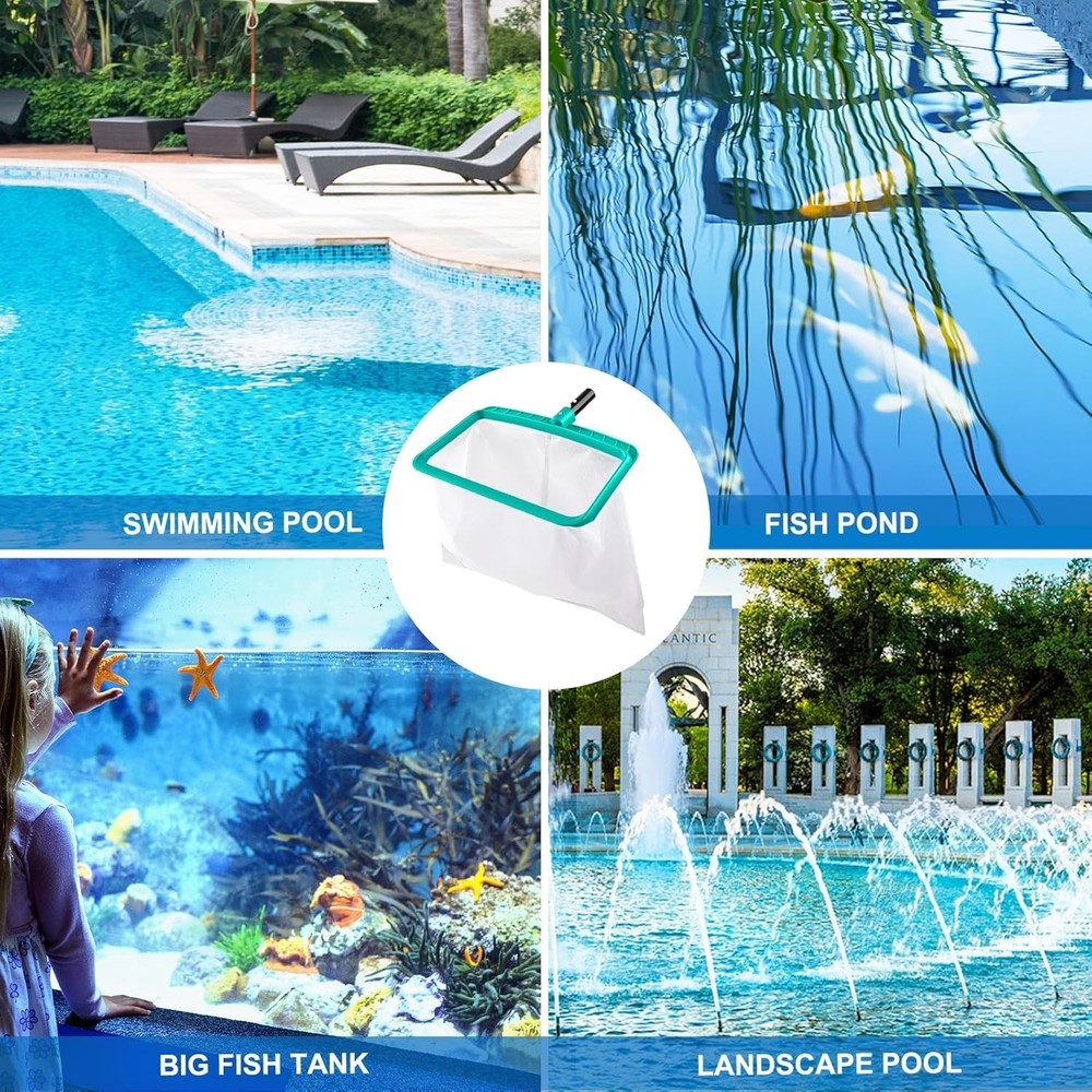 Pool Skier Net Without Pole, Large Capacity Pool Debris Removal Net