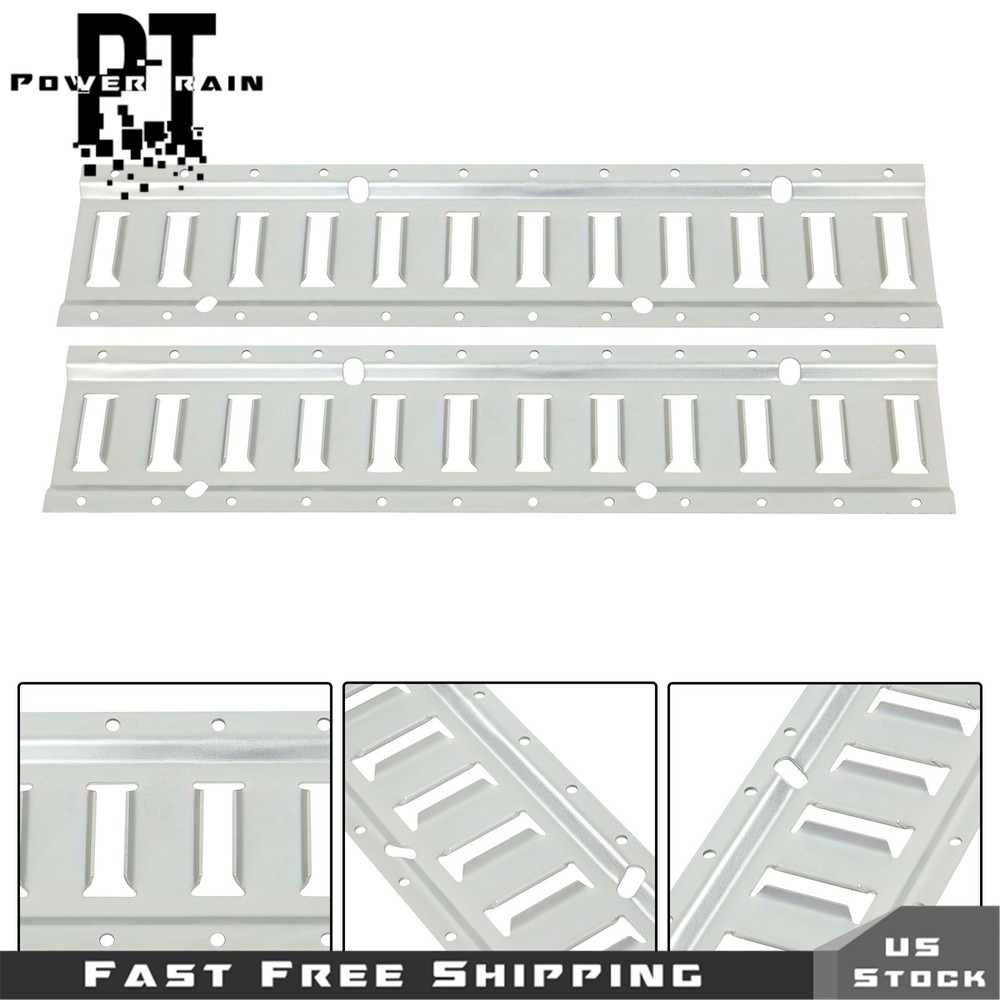 6 Pack 2' E Track Tie Down Rail Kit Silver Rail Enclosed Cargo Trailer