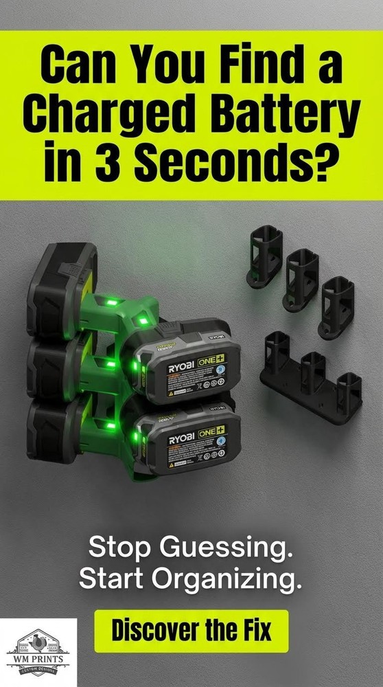 Ryobi 18v ONE+ battery wall mounts