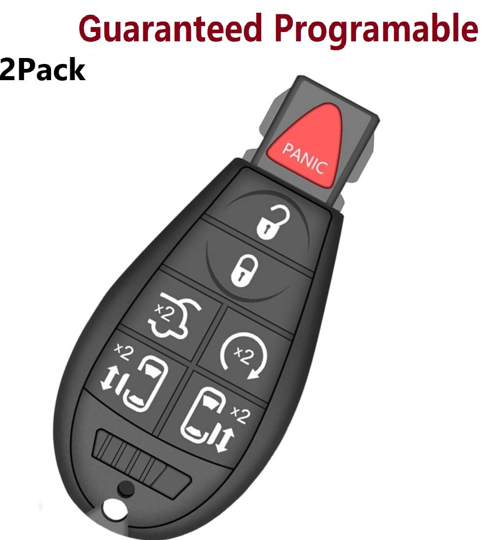 2 Remote Car Key Fob For 2008-2020 Dodge Grand Caravan Chrysler Town&Country