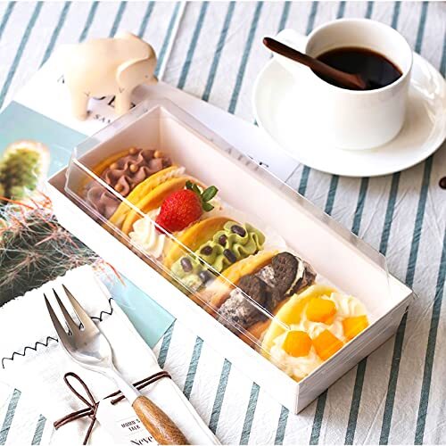 Charcuterie Boxes with Clear Lids, 50 Pack White Bakery Boxes, Cookie Boxes, ...