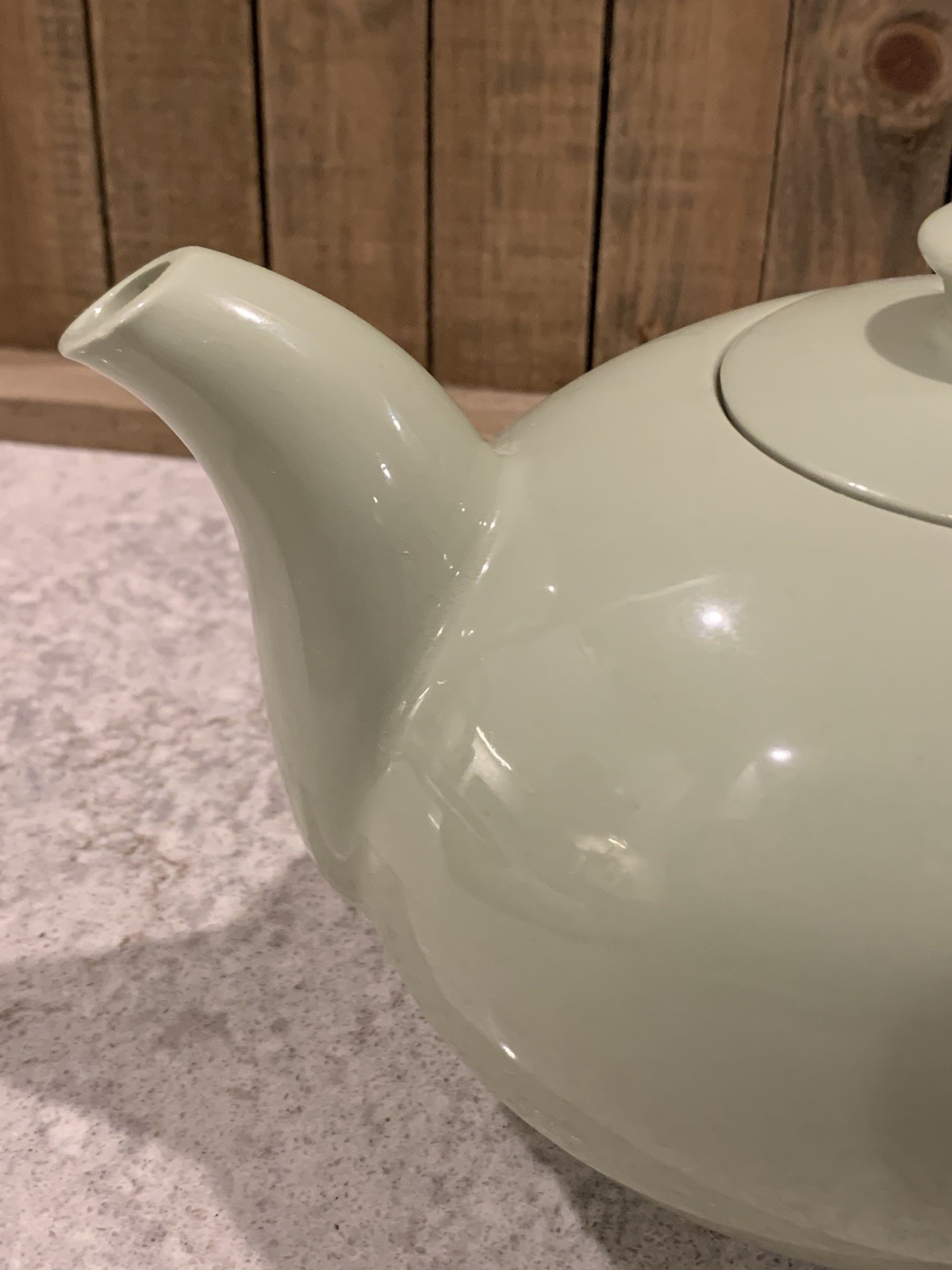 Beautiful Sage Green Ceramic Tea Pot Pitcher Marked #2 On Bottom