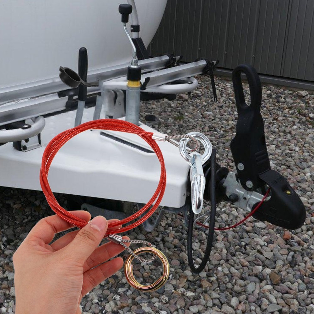 Tow Strap with D Ring Breakaway Box for Trailer Detachable Rope Coiled