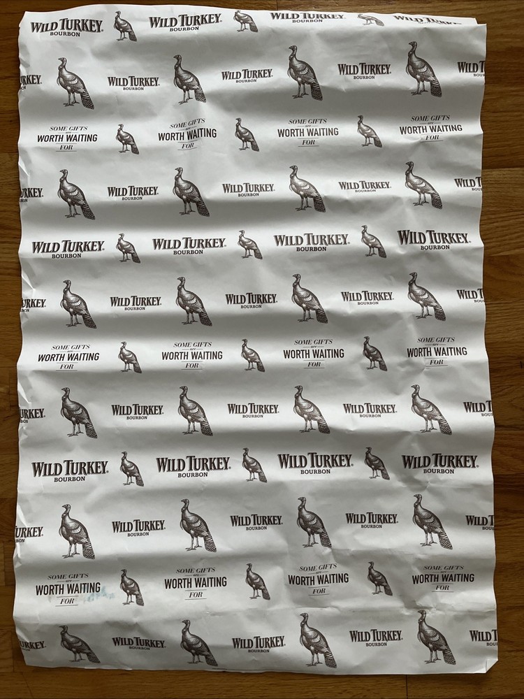 Wild Turkey Bourbon Gift Wrapping Paper 24”x35”
